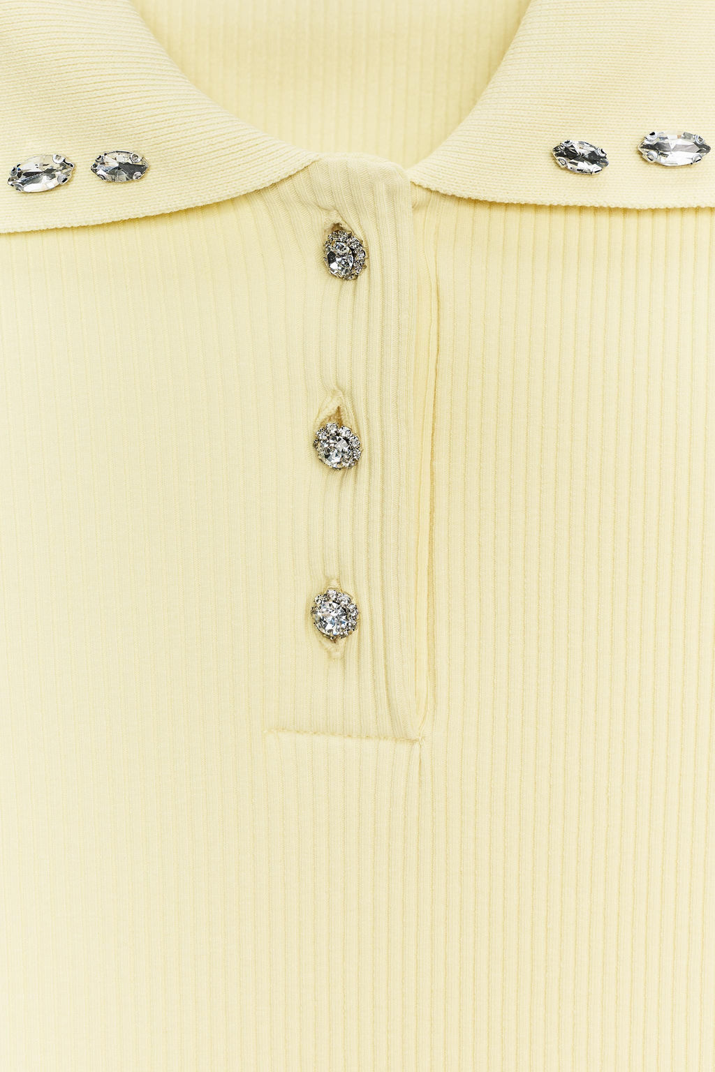 JEWEL COLLAR RIBBED POLO SHIRT - Zara фото 9