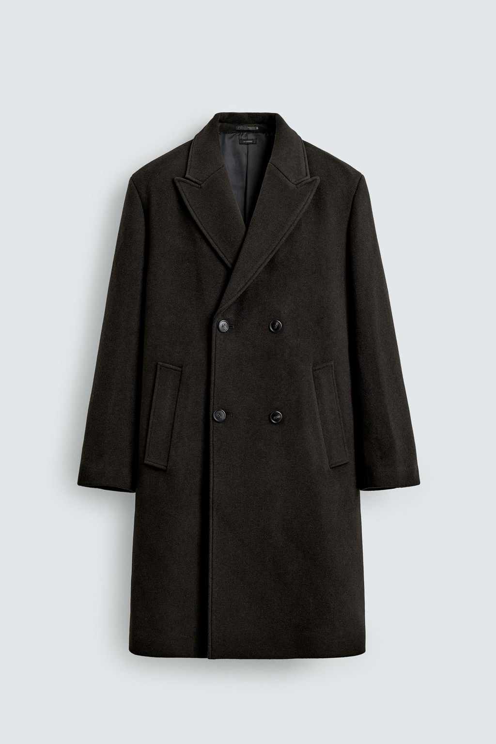 DOUBLE-BREASTED WOOL COAT