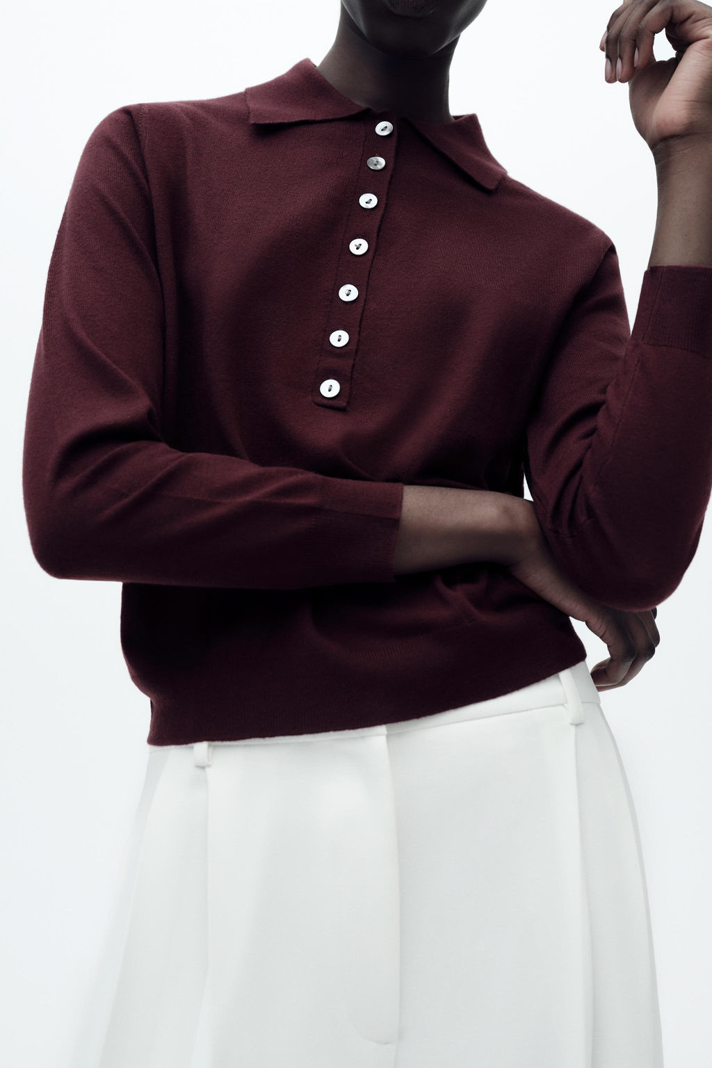 PLAIN KNIT POLO SHIRT - Zara фото 3