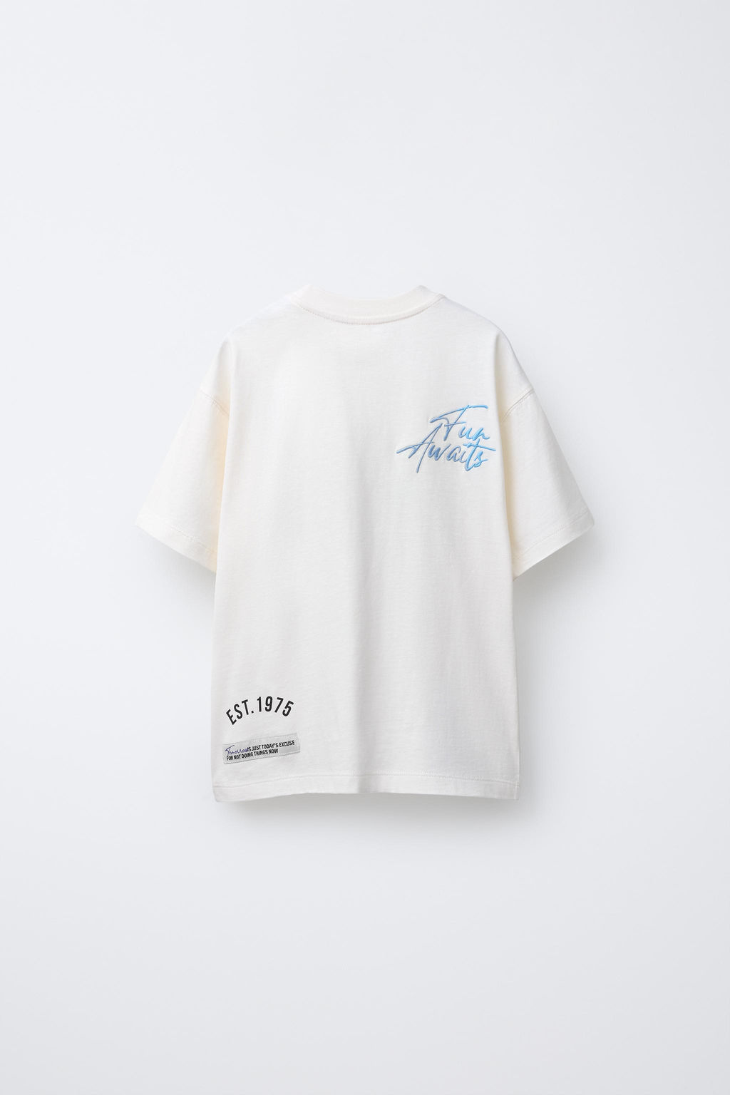 VARSITY SLOGAN AND LABEL T-SHIRT - Zara фото 2
