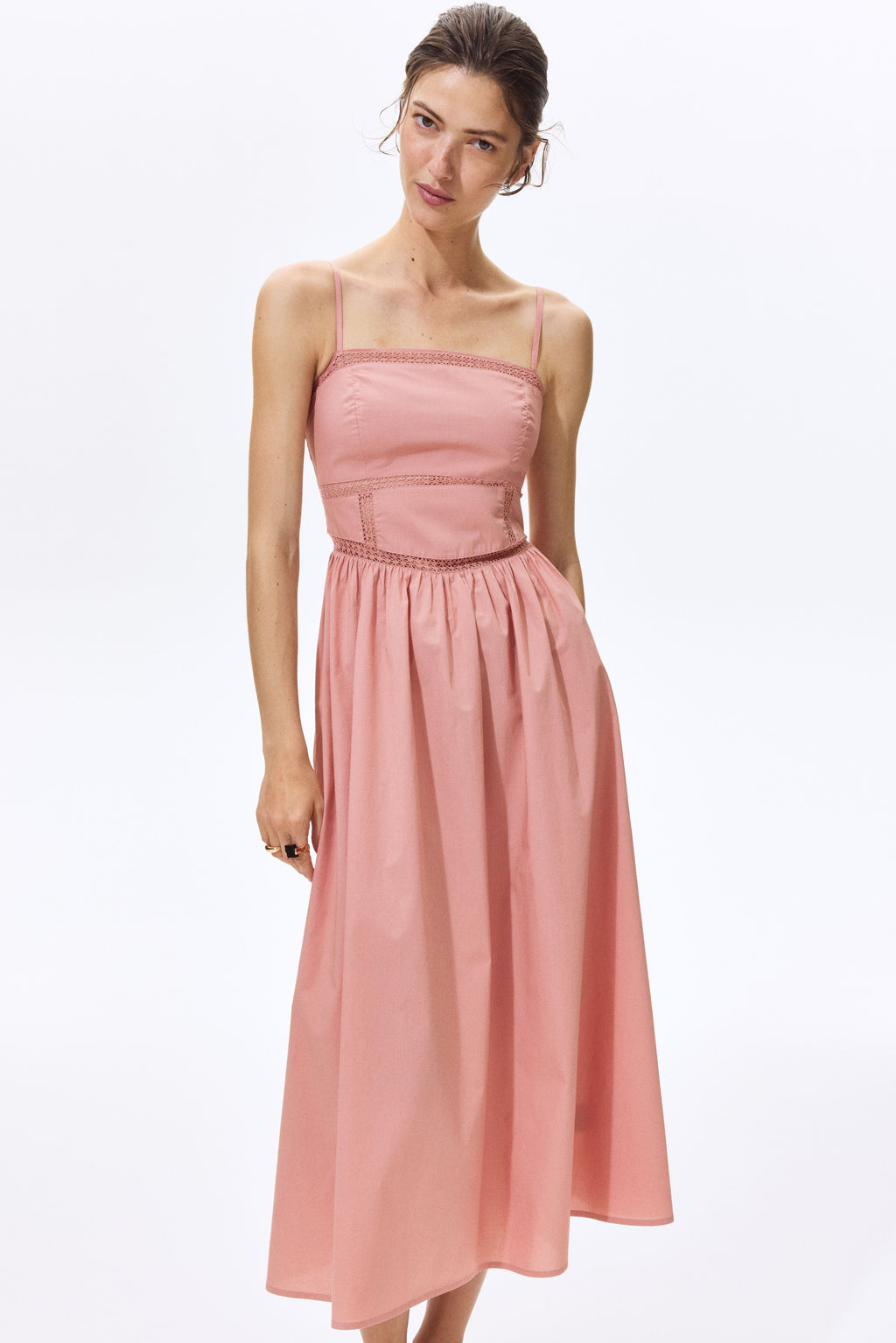 Vestido de algod?n con tirantes de lazo - H&m фото 8