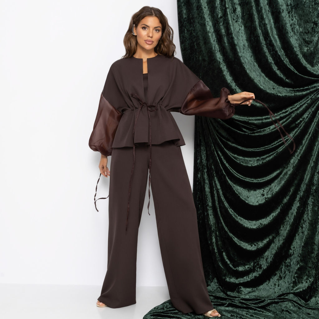 Брючный костюм для идеальной химии, Серьезная леди (2 в 1, брауни)