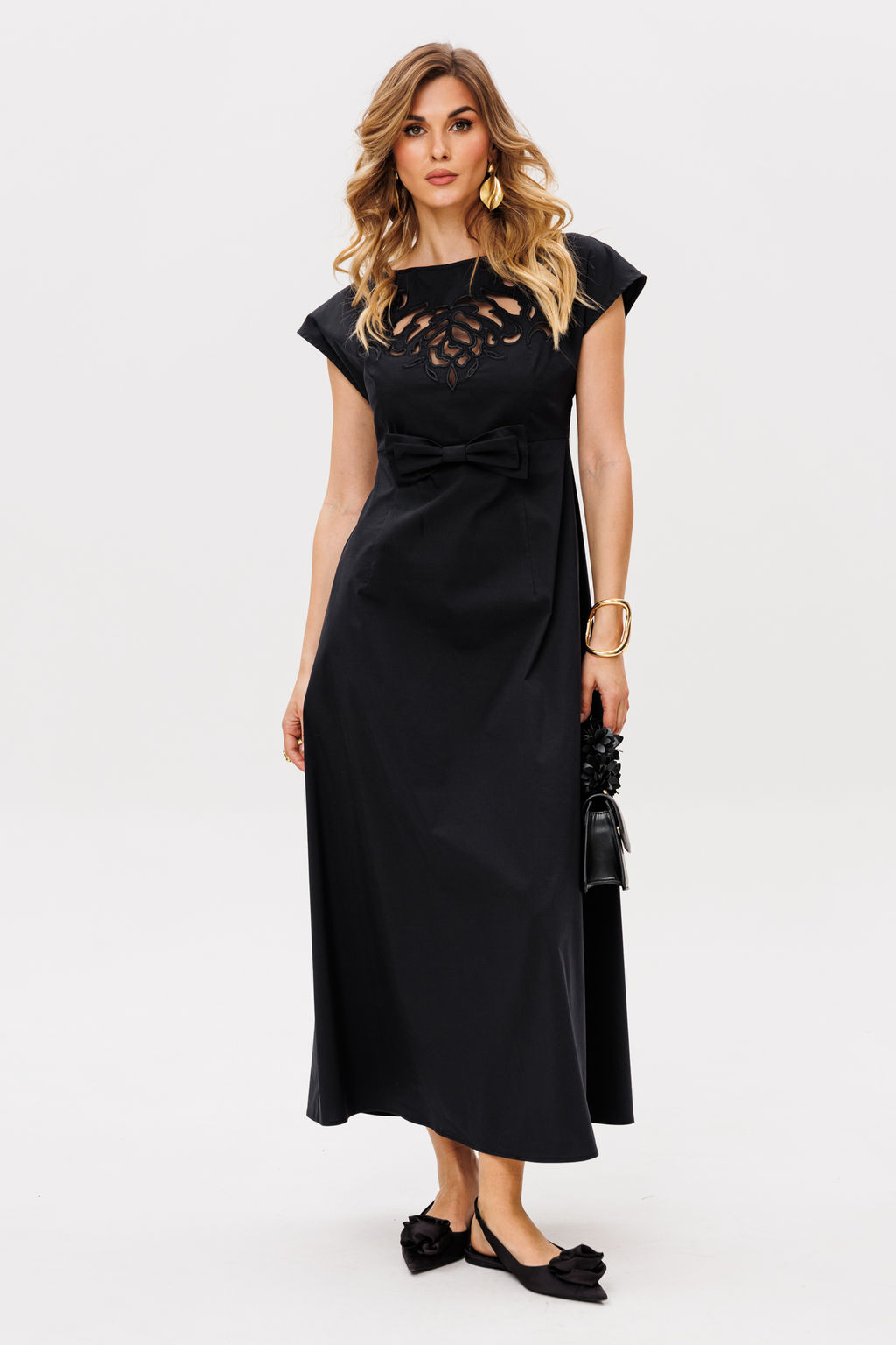 Платье Eola 2850 из хлопка с вышивкой миди фото 4