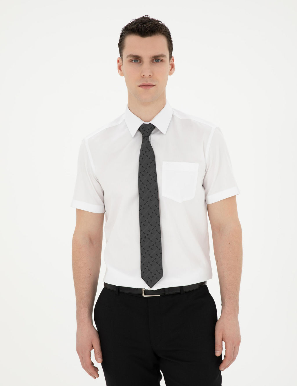 Beyaz Regular Fit K_sa Kollu Basic G_mlek - Pierre cardin фото 10