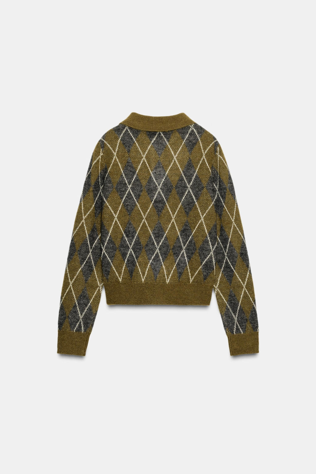 DIAMOND KNIT POLO JUMPER - Zara фото 6
