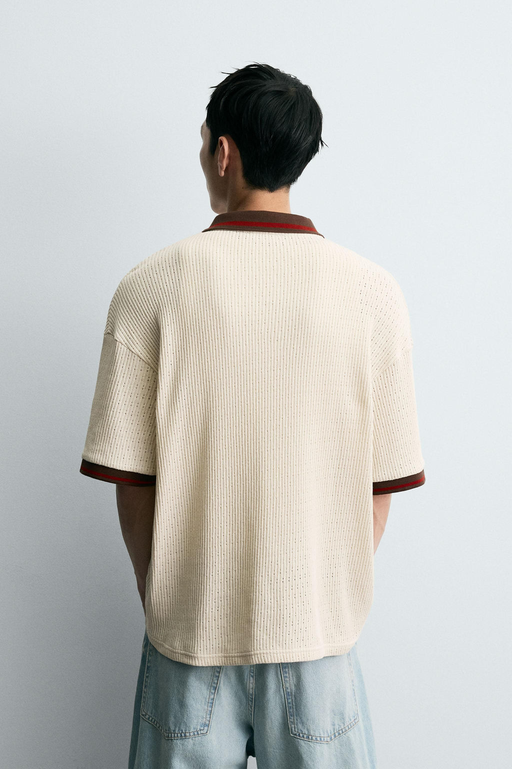RETRO STRUCTURED FOOTBALL POLO SHIRT - Zara фото 3