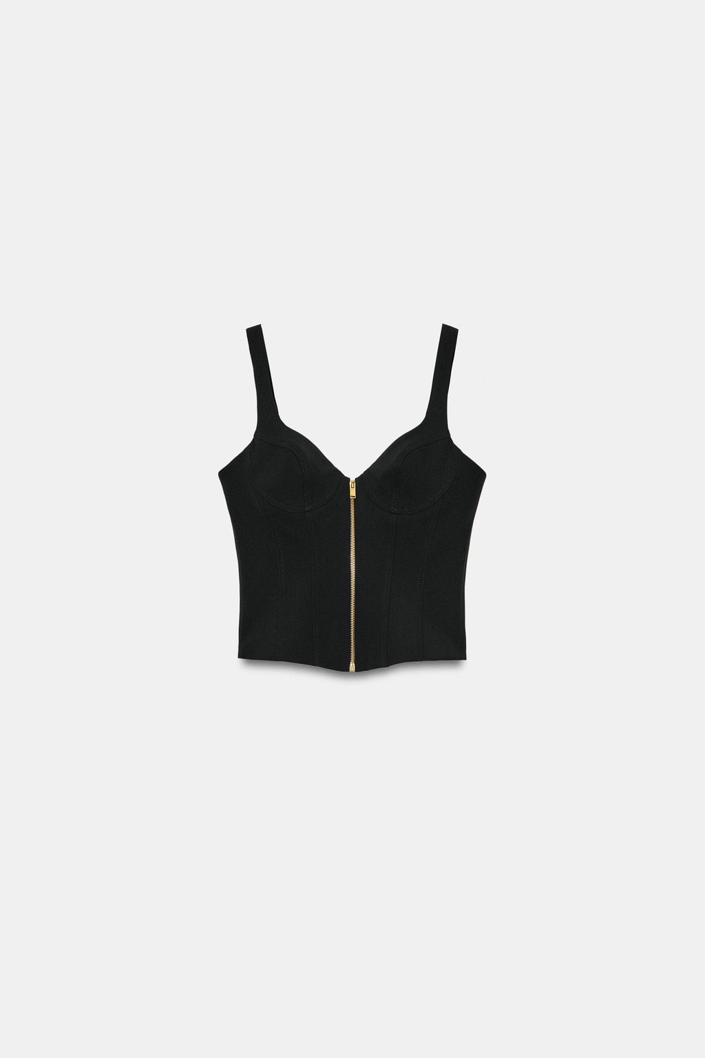 TOP CORSETERO CREMALLERA / Negro - Zara фото 7