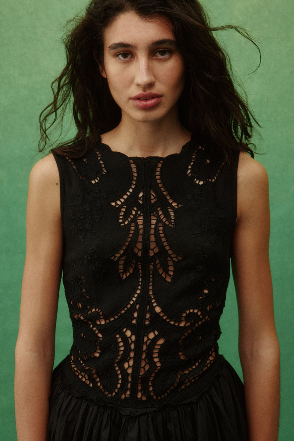 Vestido en mezcla de lino con falda burbuja - H&m фото 2