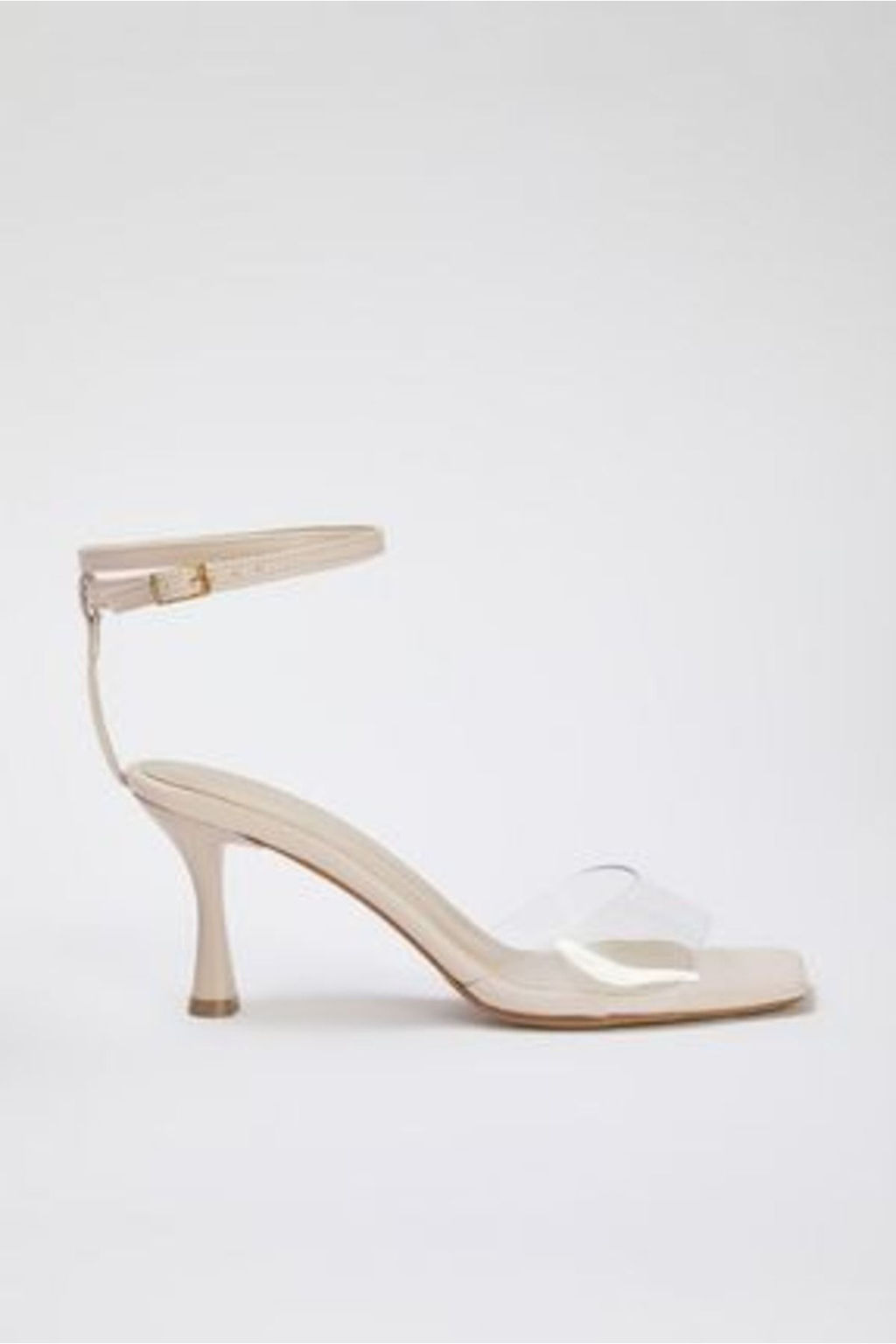 Trendyol Shoes Bej Vinil Bantl? Bilekten Baglamal? Kare Burun Kad?n Topuklu Sandalet TAKSS25TO00011 - Trendyolmilla фото 7