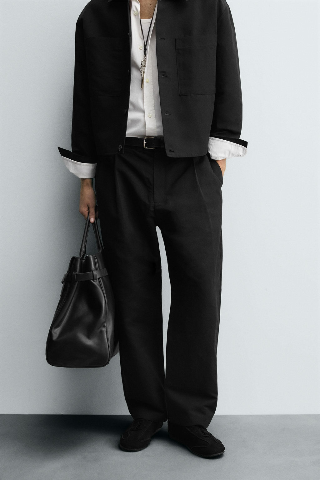 RELAXED FIT PLEATED TROUSERS - Zara фото 2