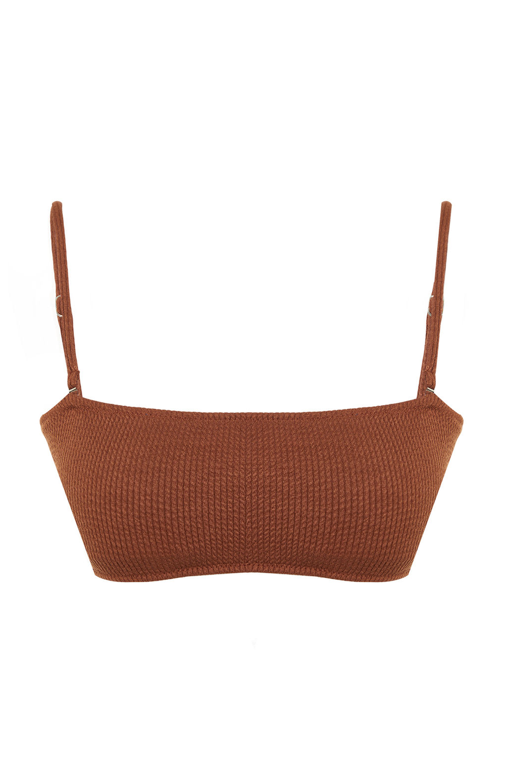 TRENDYOLMILLA Kahverengi Straplez Dokulu Bikini Ustu TBESS24BU00066  фото 6