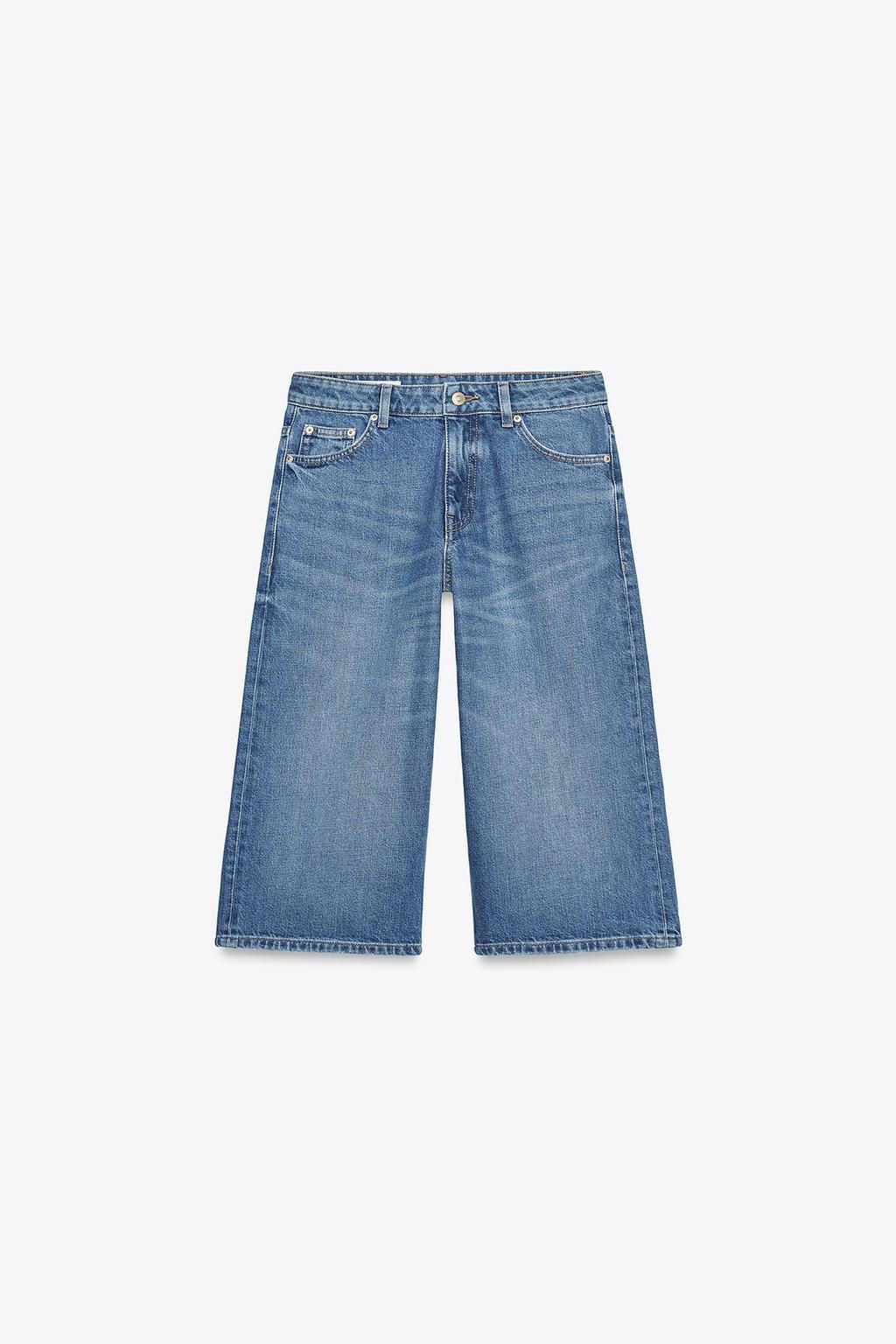 LOW-RISE DENIM JORTS - Zara фото 12