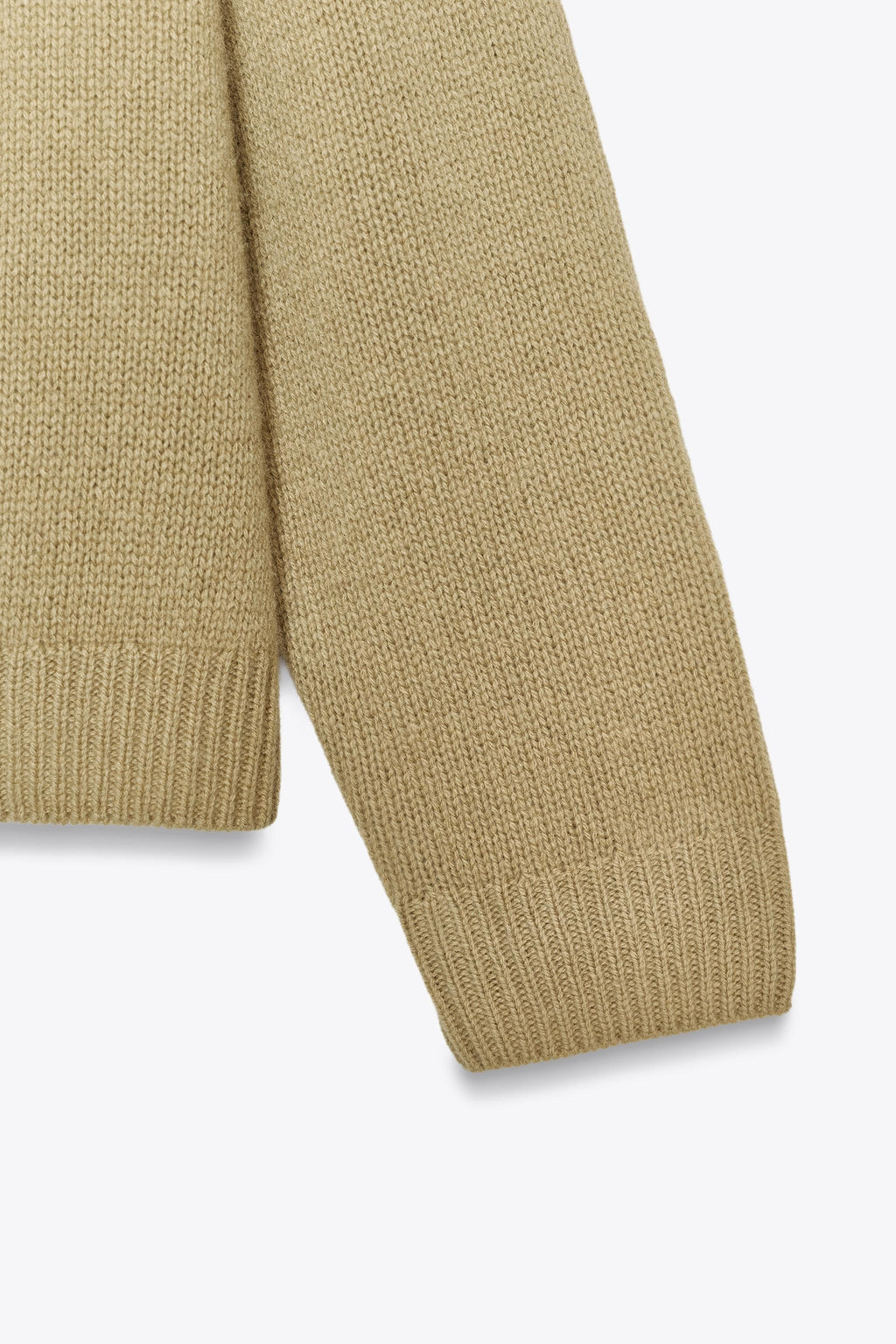100% WOOL KNIT BASIC V-NECK SWEATER - Zara фото 7