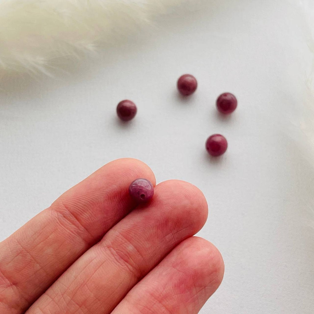 Бусины для украшений из Родонита (5 шт)