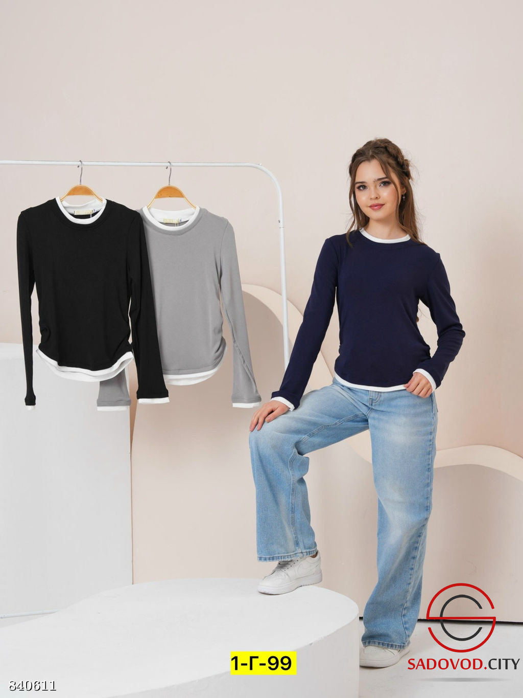 Лонгслив для девочки трикотажный - Bruno фото 4