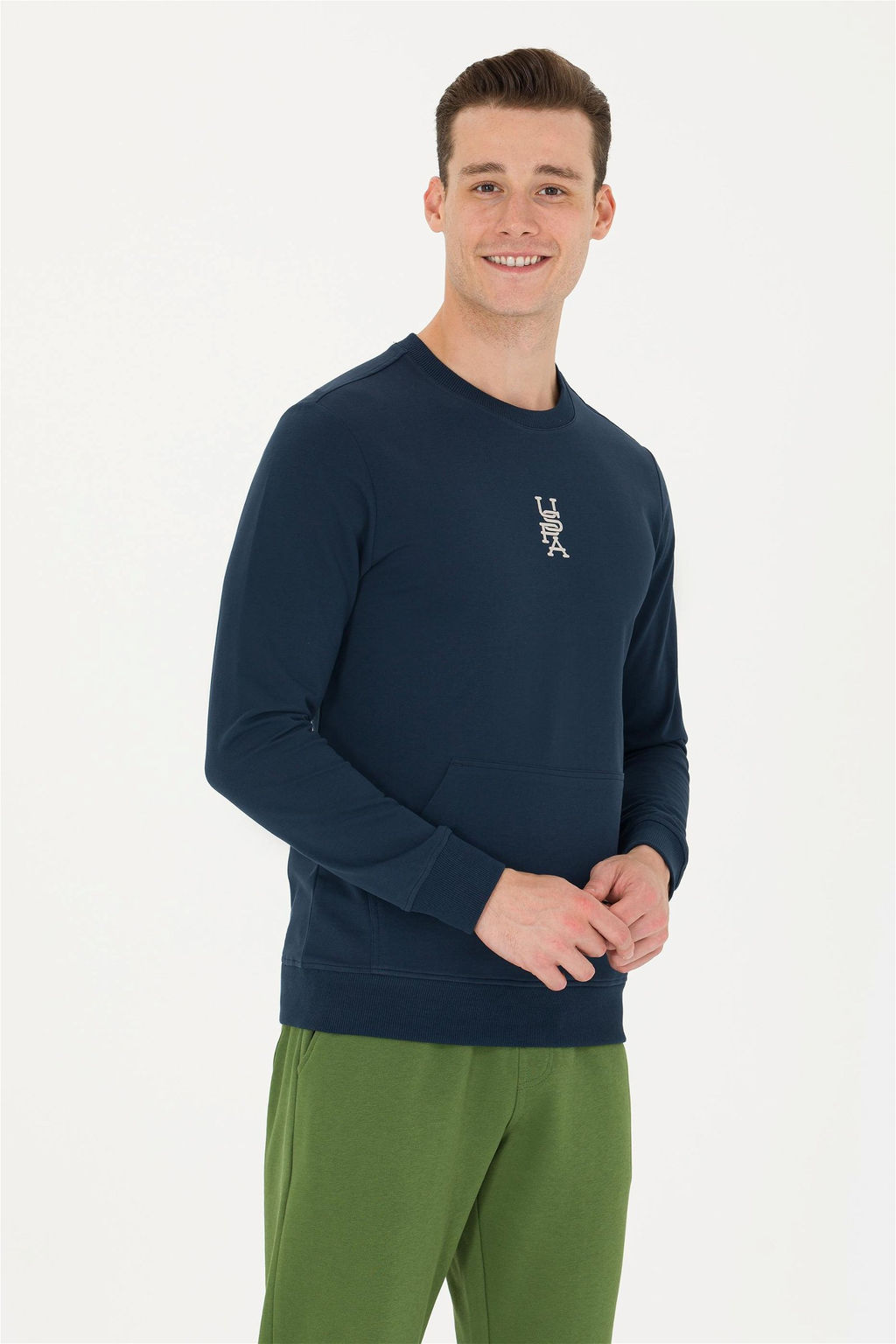 U. S. Polo Assn Мужской темно-синий свитшот с круглым вырезом - U.s. polo assn фото 10