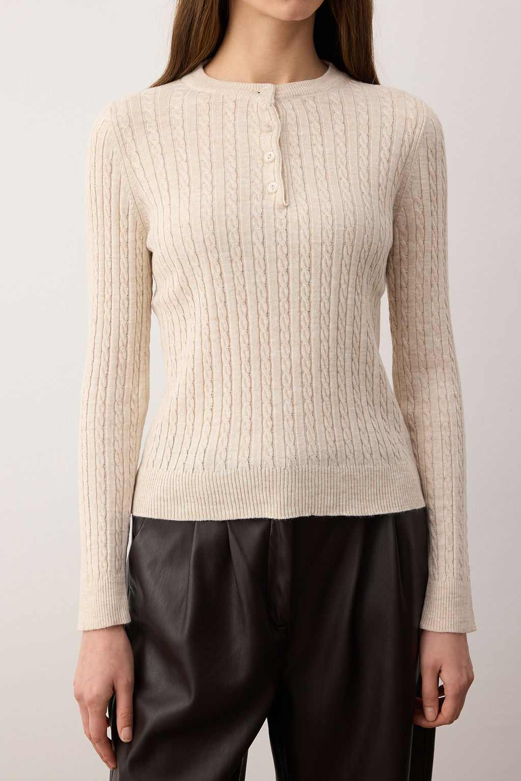 Siyah-Ekru*001 Bisiklet Yaka 2li Triko Kazak TWOAW26KZ00187 - Trendyolmilla фото 15