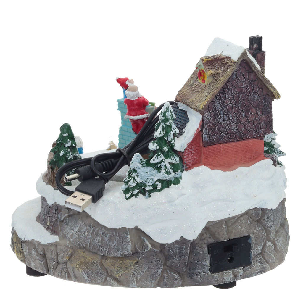 Фигурка декоративная "Рождество" (подсветка, движение, 3xAA, н/п), L18 W16,5 H16 см