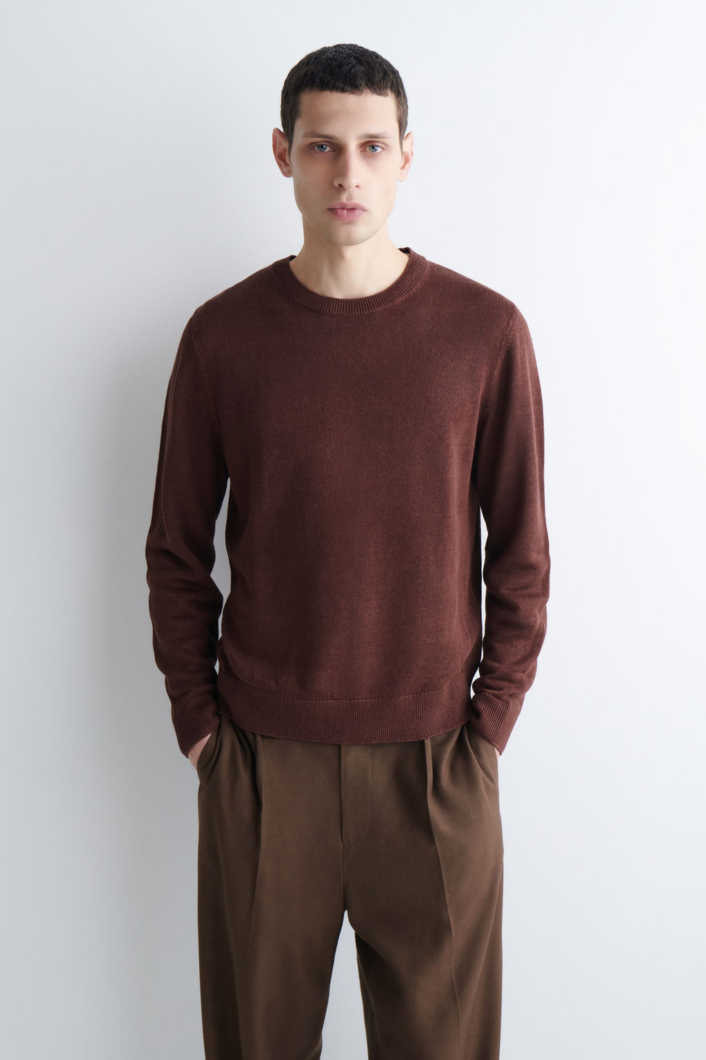 JERSEY DE PUNTO DE LINO CON CUELLO REDONDO - H&m фото 3