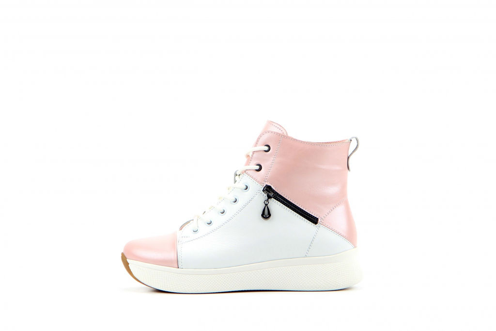 Ботинки 312.omega.w.white/pink/Мех