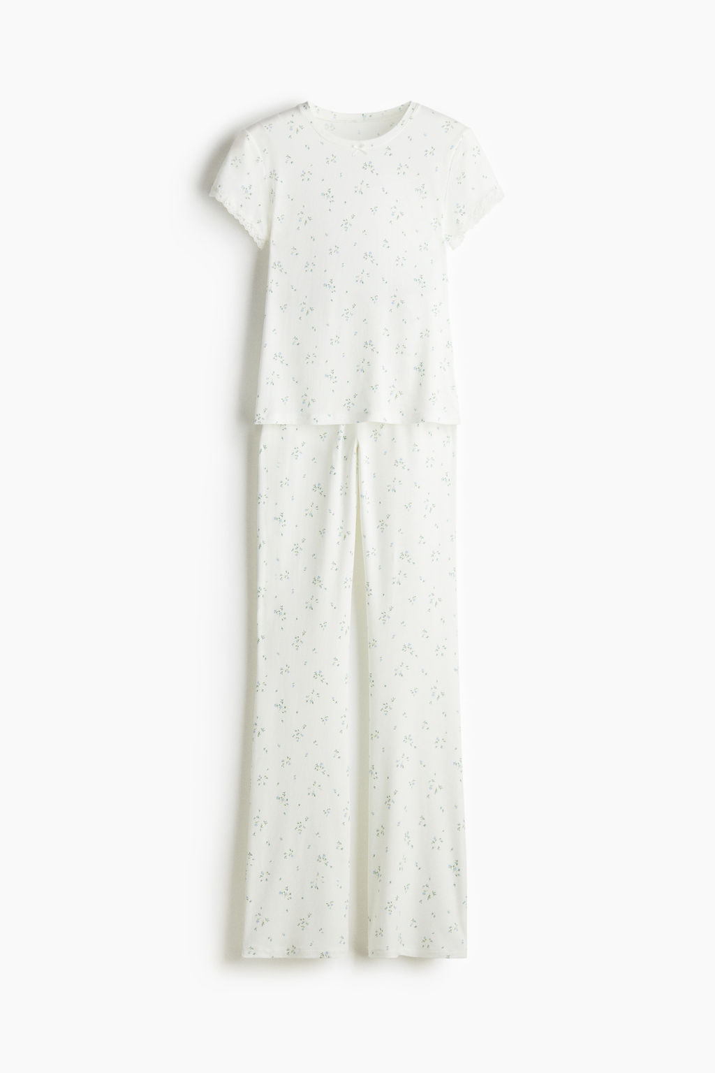 Pijama acanalado de modal - H&m фото 3