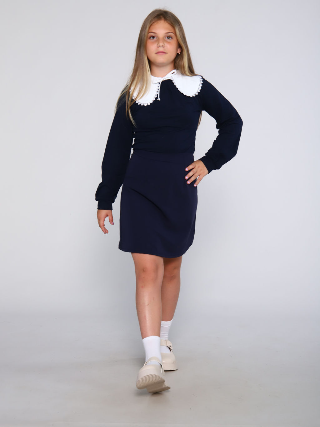 Воротничок "Линейка" белый