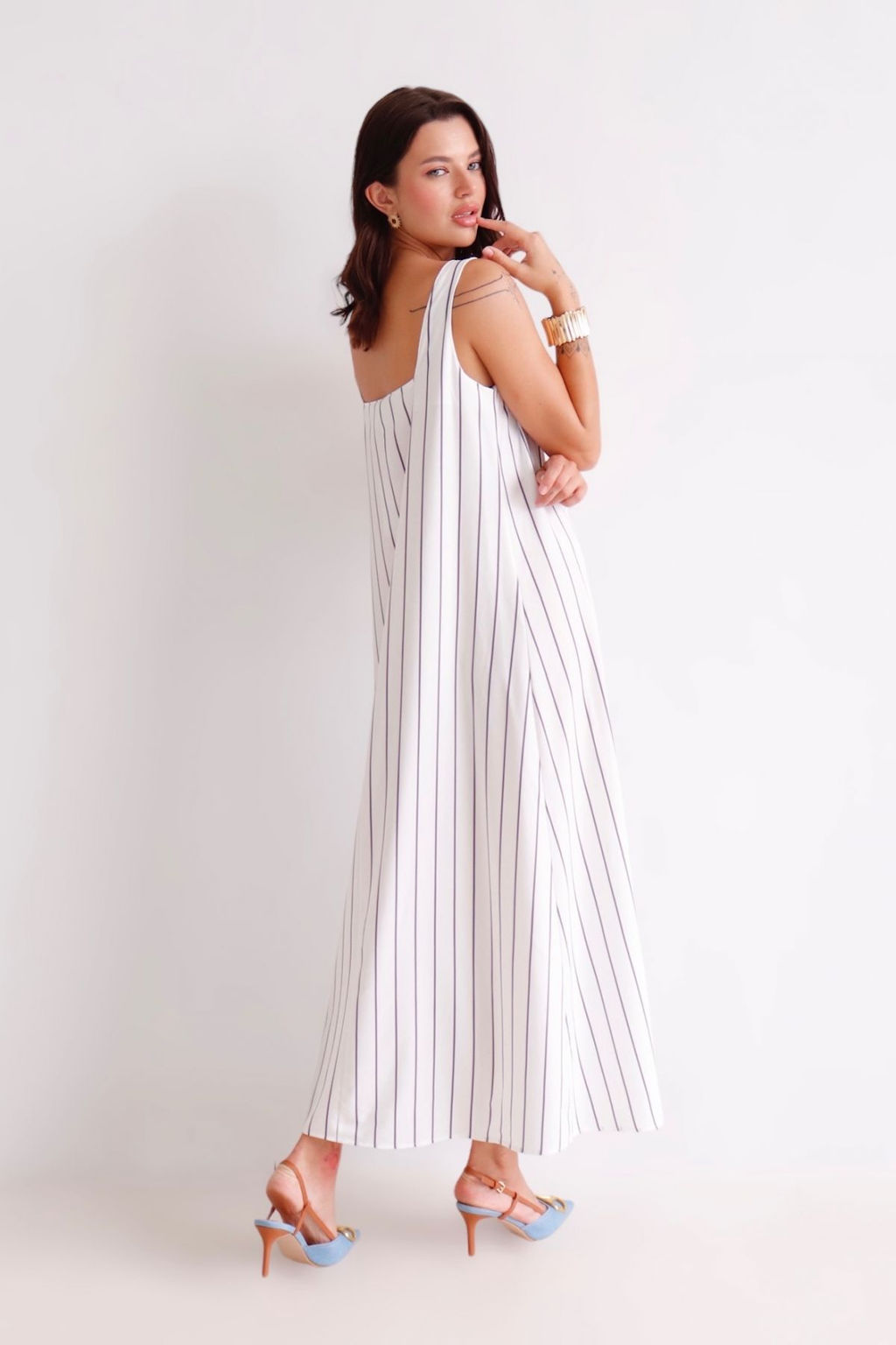 Martichelli Платье белое в полоску  фото 15