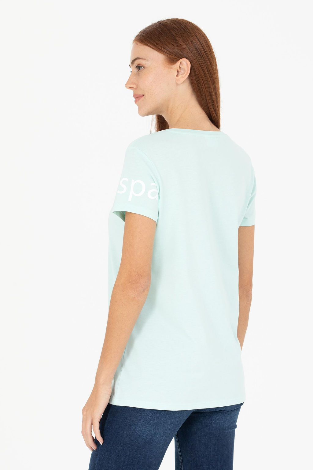 U. S. Polo Assn Женская мятная футболка с круглым вырезом - U.s. polo assn фото 5