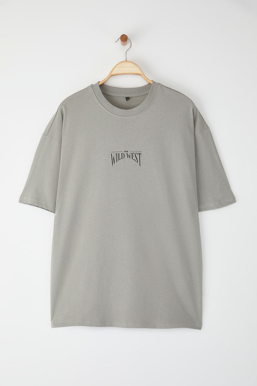 TRENDYOL MAN Siyah Oversize/Genis Kesim %100 Pamuklu S?rt Bask?l? T-Shirt TMNSS24TS00003 - Trendyolmilla фото 6