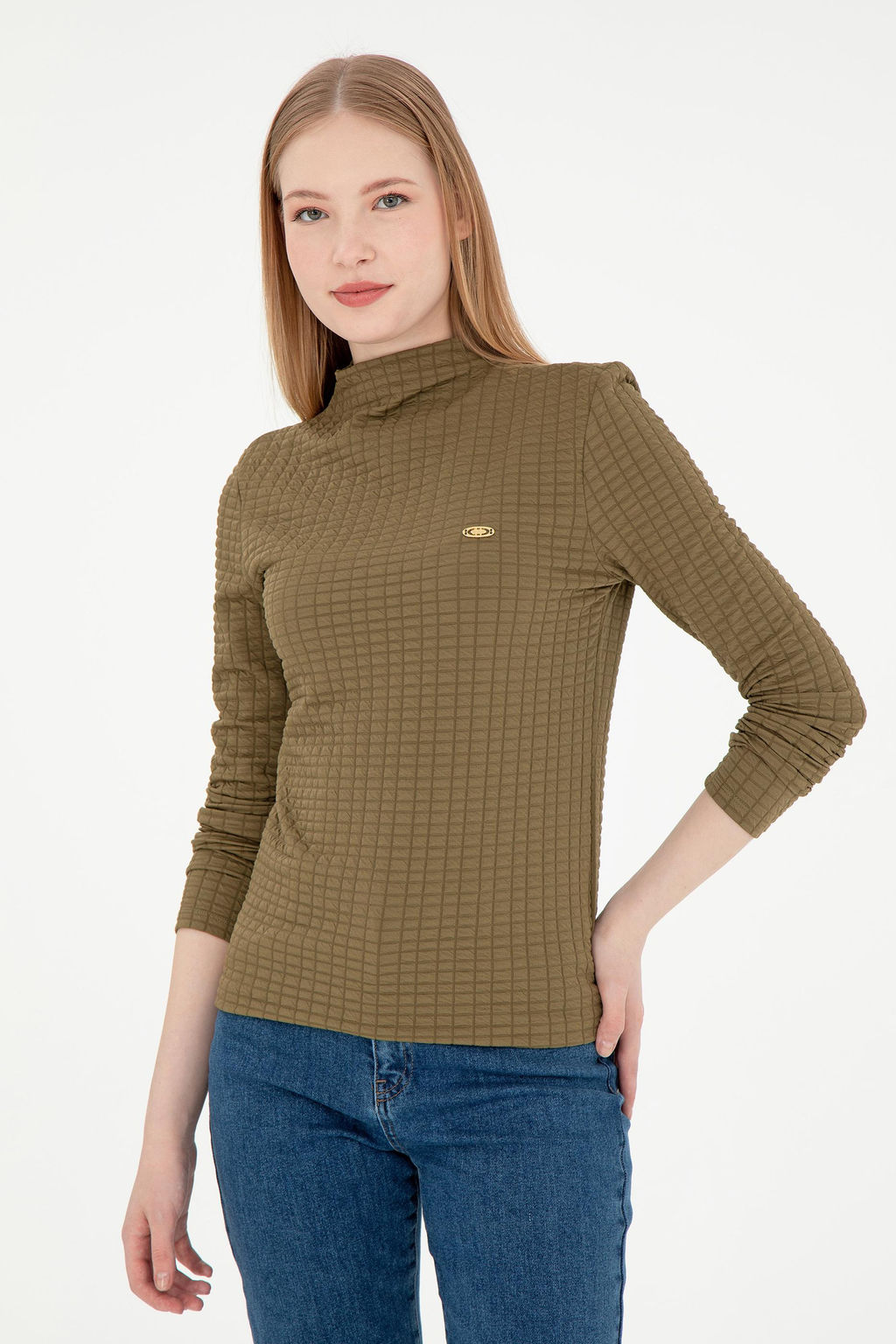 Женский свитшот цвета хаки Неожиданная скидка в корзине - U.s. polo assn фото 3