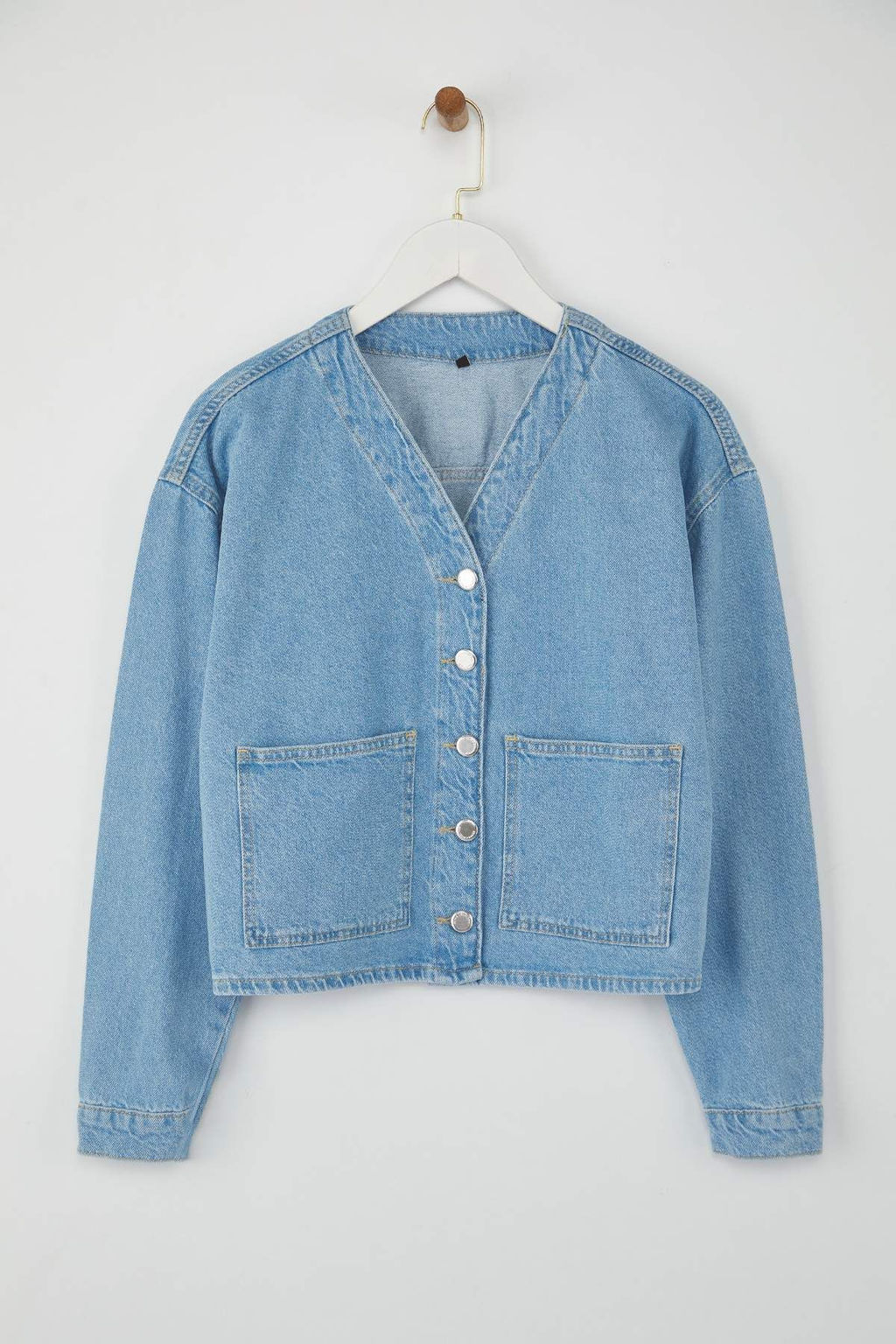 Mavi Cep Detayl? Denim Ceket TWOAW26CE00006 - Trendyolmilla фото 5