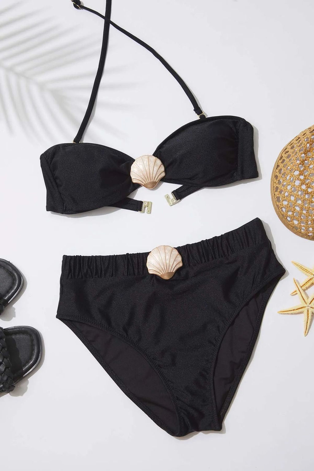 TRENDYOLMILLA Yesil Yuksek Bel Deniz Kabugu Aksesuarl? Regular Bikini Alt? TBESS25BA00028 фото 10