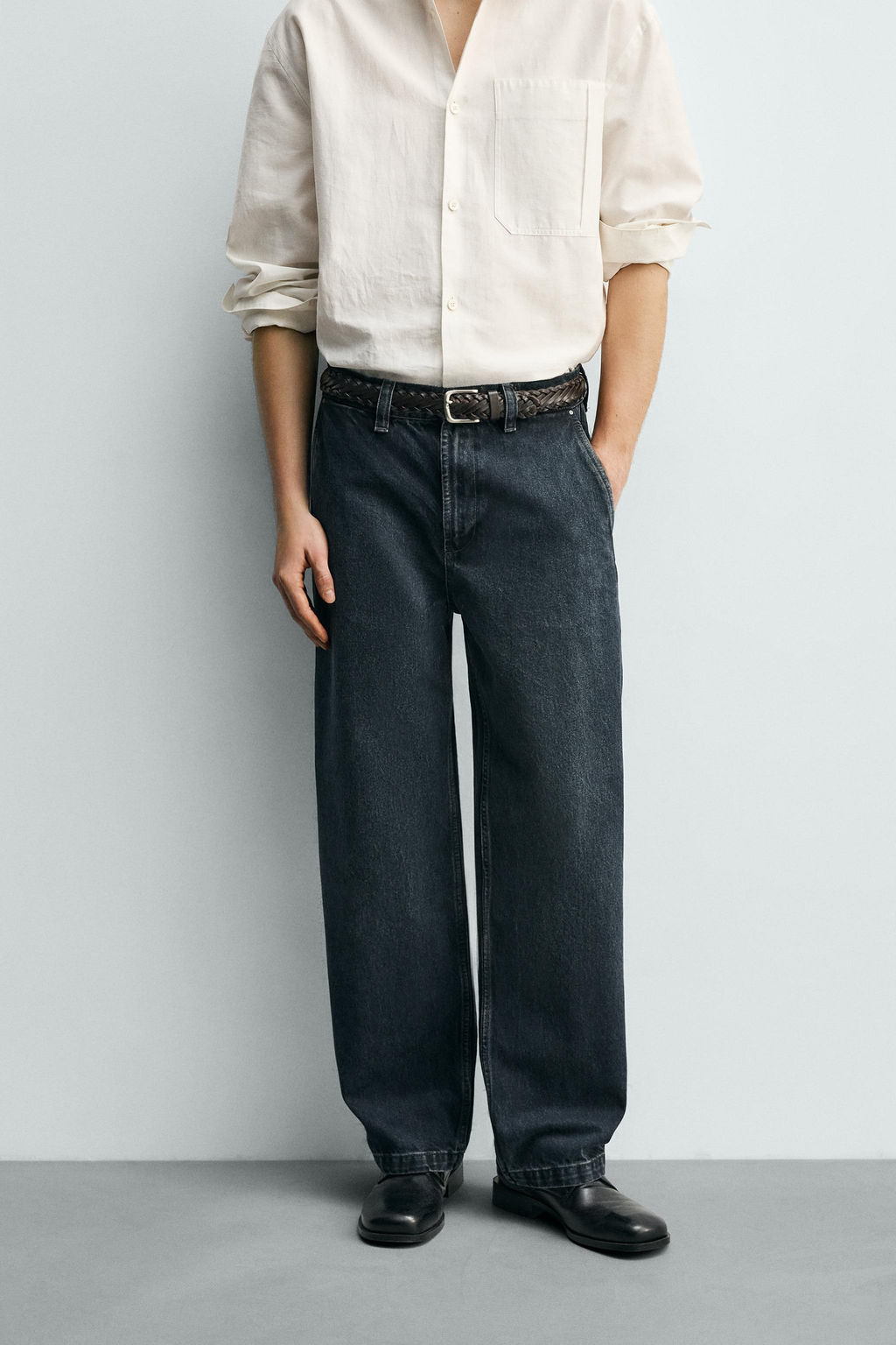 DENIM CHINO TROUSERS - Zara фото 2