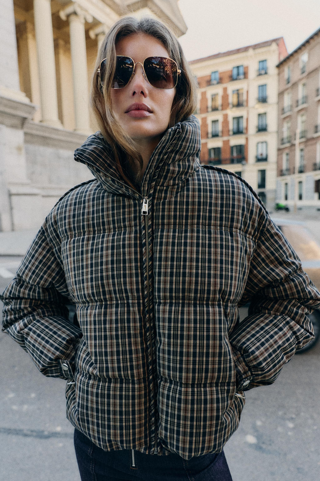 CHECK QUILTED ANORAK - Zara фото 12