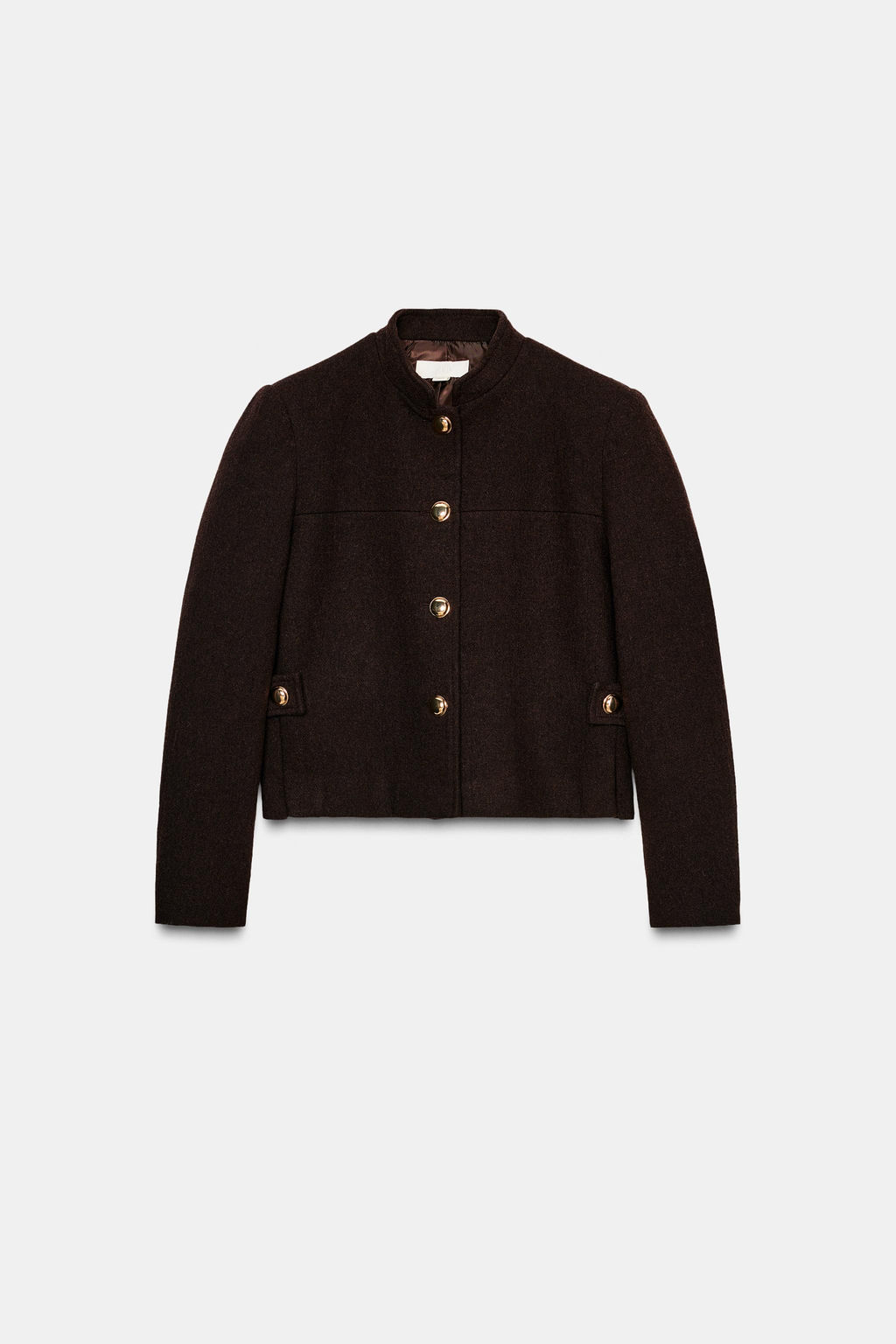 WOOL BLEND HIGH NECK JACKET - Zara фото 6