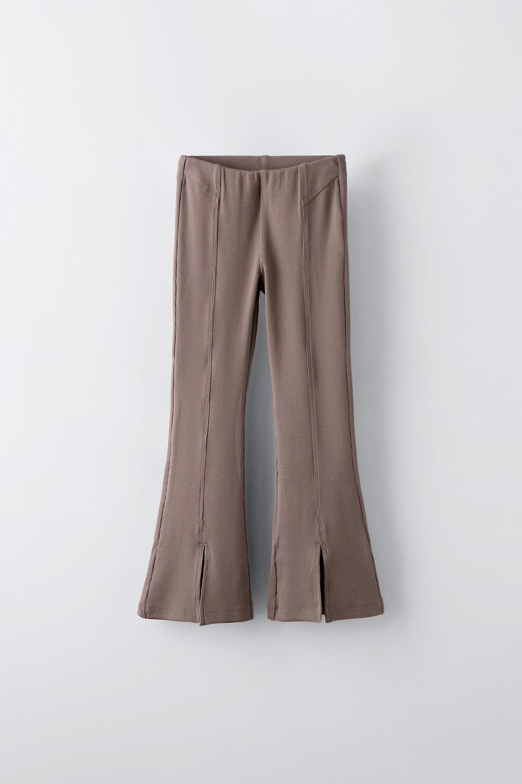 FLARED RIBBED LEGGINGS - Zara фото 8