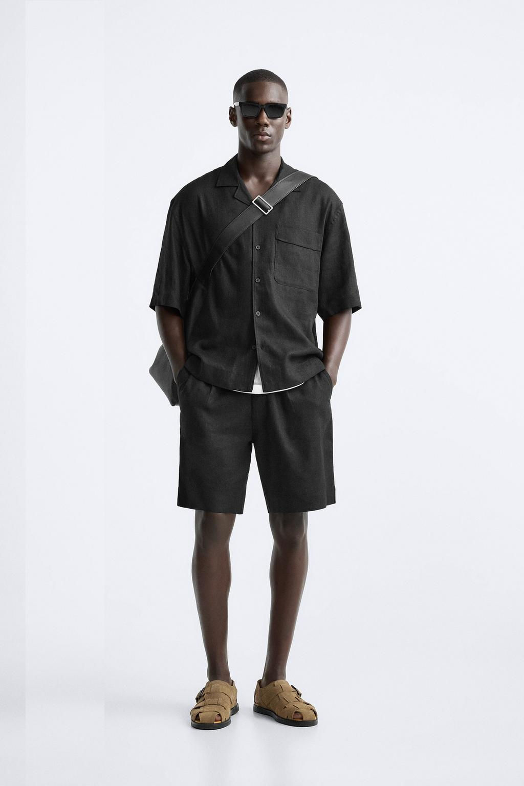 VISKOZ VE KETEN KARISIMLI GOMLEK - Zara фото 2