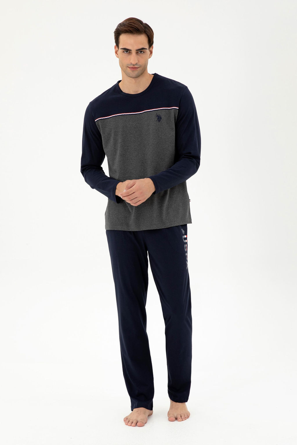 Мужской темно-синий пижамный комплект Неожиданная скидка в корзине - U.s. polo assn фото 2