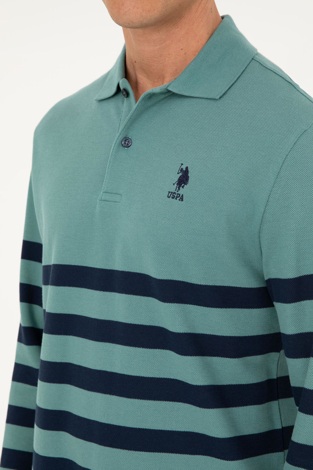 Свитшот мужской U.S. Polo Assn. хлопок мятный фото 7