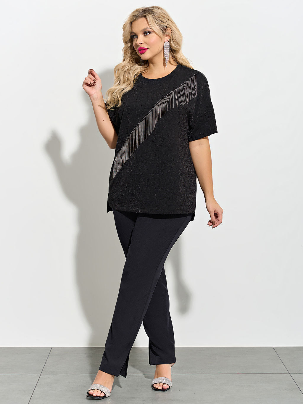 Футболка 0087-26 черный кристалл