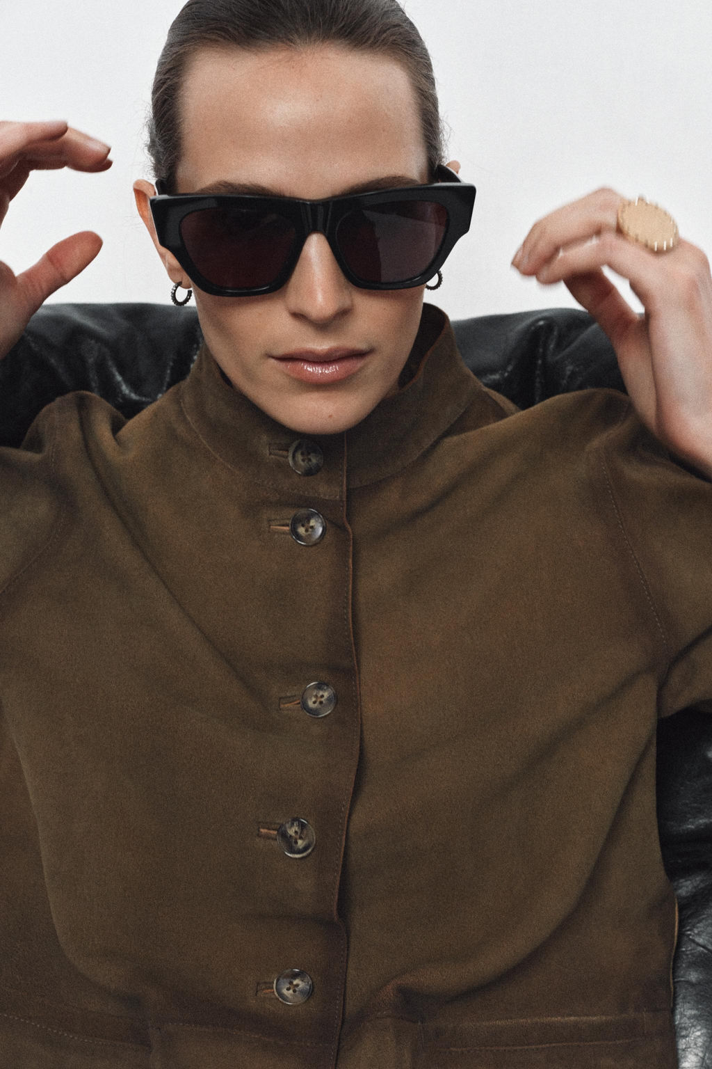 100% LEATHER JACKET ZW COLLECTION LIMITED EDITION - Zara фото 5