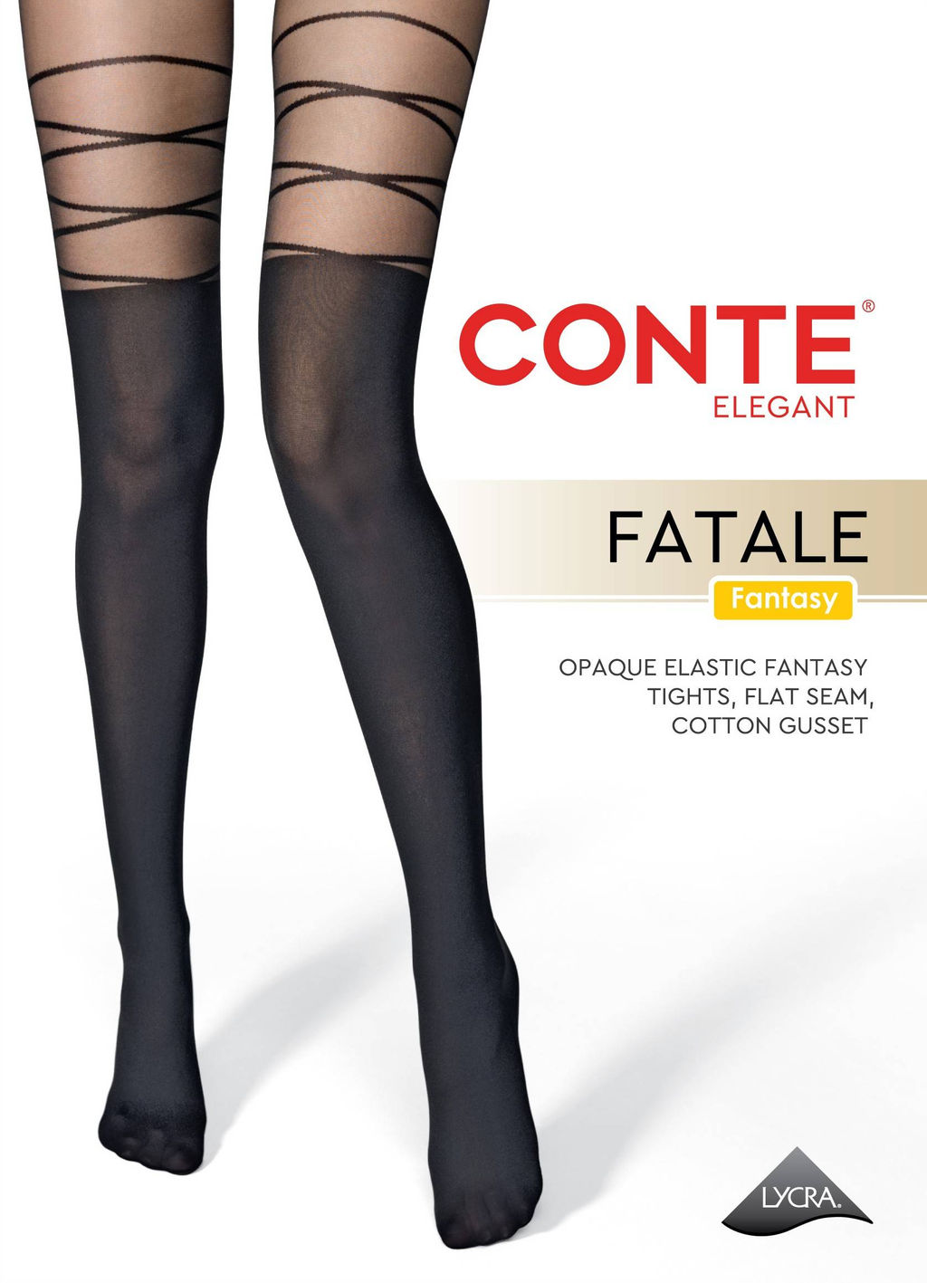 Колготки фантазийные CONTE Колготки с имитацией гольфинов со шнуровкой FATALE nero - Conte elegant фото 5