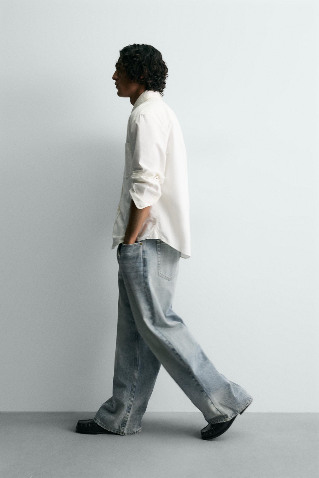 RIPPED BAGGY FIT JEANS - Zara фото 6