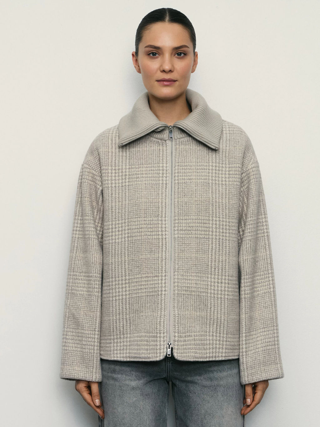 Полупальто с вязаным воротником / Zarina  фото 3