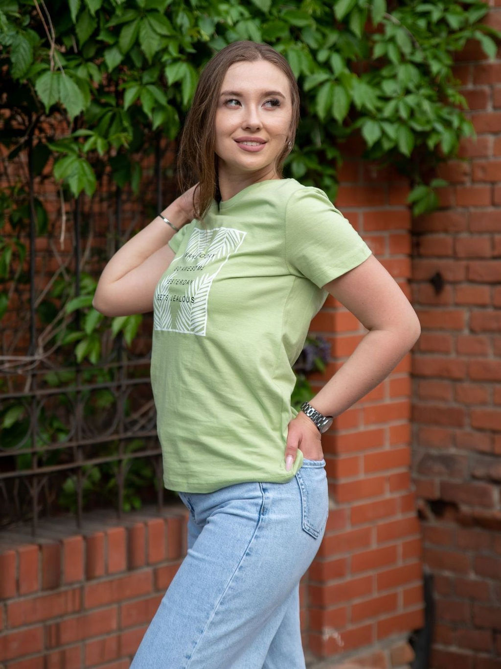 Футболка женская 5312 Нежно-зеленый* 420 Be Friends  фото 5