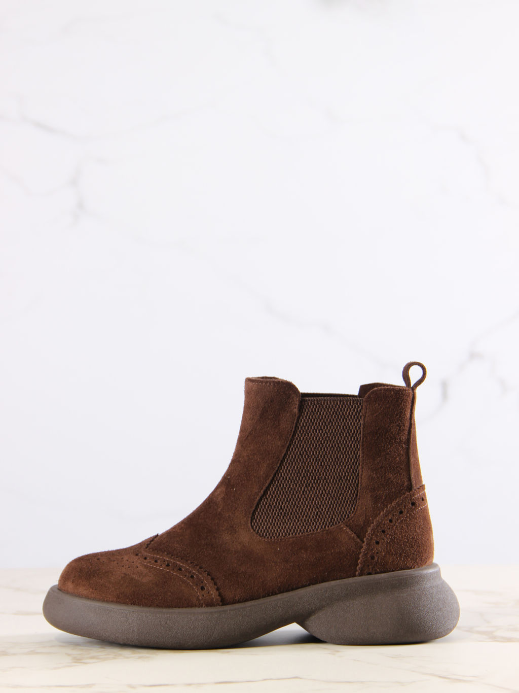 Челси 332.927br.Коричневая замша/мех