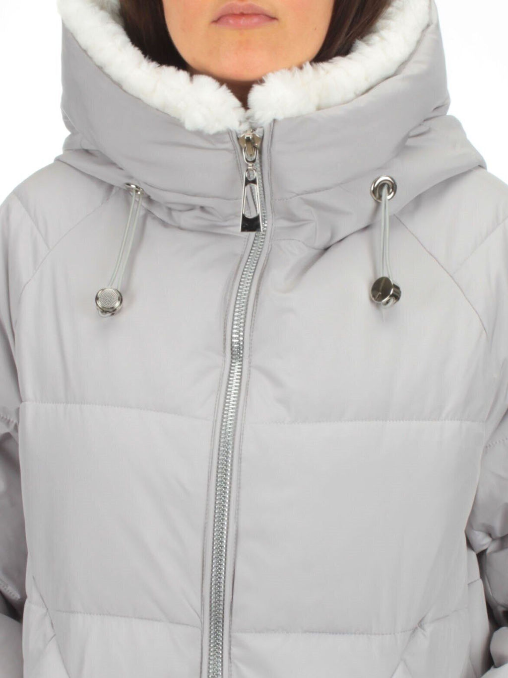 Y23-868 GRAY Куртка зимняя женская (тинсулейт) - Fashion фото 11