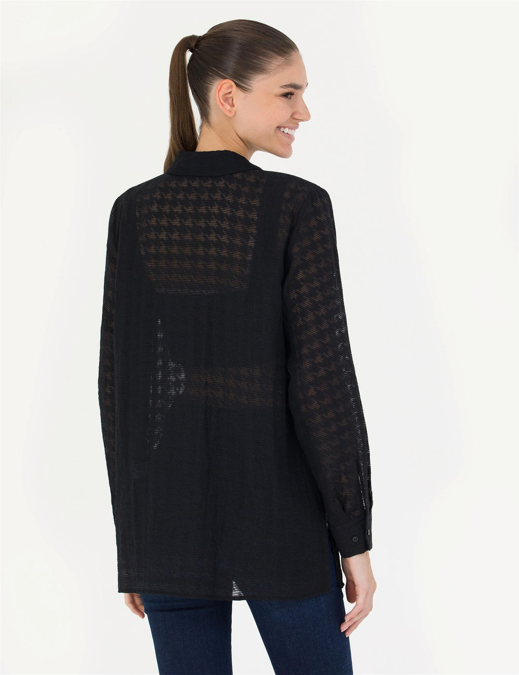 Siyah Comfort Fit Uzun Kollu G_mlek - Pierre cardin фото 5