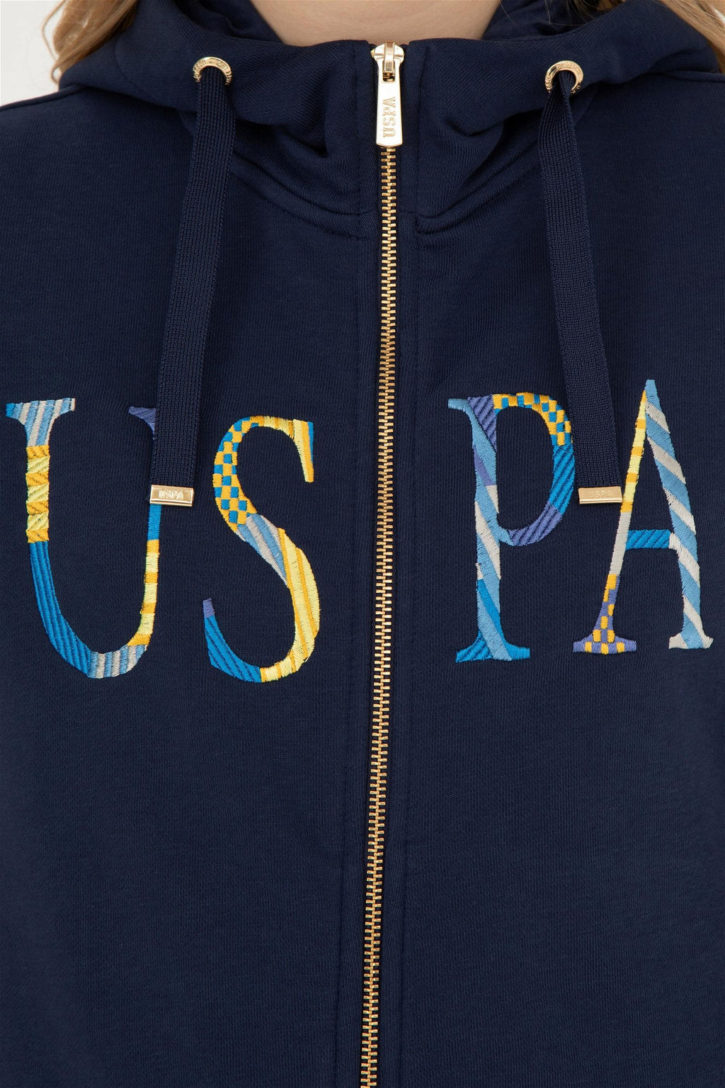 Женский темно-синий базовый свитшот - U.s. polo assn фото 7