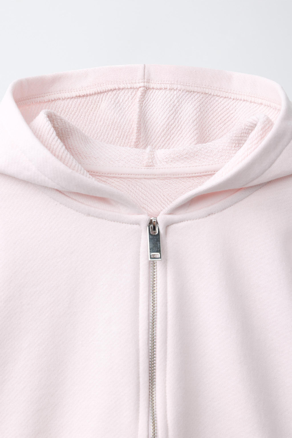 SUDADERA CAPUCHA CROPPED / Rosa claro - Zara фото 3
